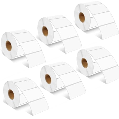 Image of AUMCDIK Direct Thermal Labels, UPC Barcode FBA Labels, Self-Adhesive Address Shipping Thermal Stickers for Thermal Label Printer (White 6 Rolls, 2.25×1.25 Inch)