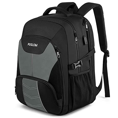 Image of Extra Large Backpack for Men 55L,18.4 Inch Travel Laptop Rucksack with USB Charging Port Business Flight Approved Carry On Backpack,TSA Big Capacity Heavy Duty Computer Bag College School Bookbag,Grey