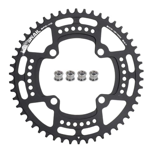 Image of FOMTOR 104 BCD Chainring 50T 7-12 Speed Compatible CNC 7075 Aluminum Narrow Wide Tooth Round Chainrings for MTB/Road Bike Ebike Chainwheel Black