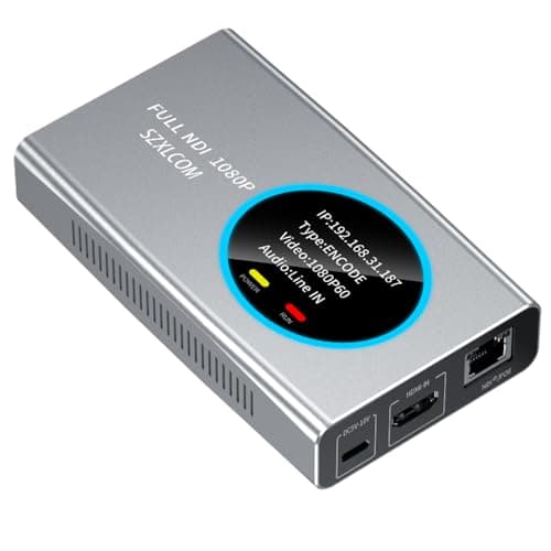 Image of Full NDI Video Encoder Decoder, HDMI to NDI Converter Receiver Extender Capture Recorder, Low latency with HDMI Loopout, for Live Streaming/TV Broadcasting HD 1080P@60fps Support vMix, OBS to YouTube