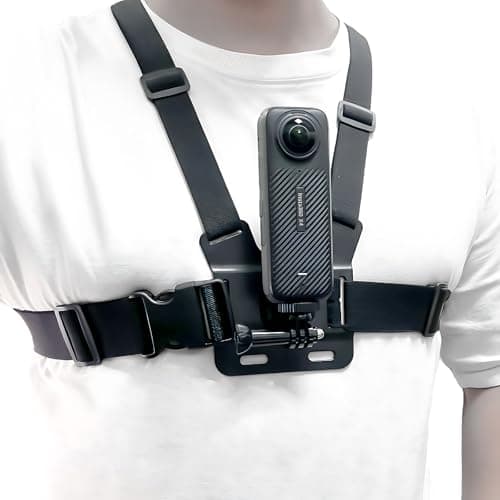 Image of Adjustable Chest Mount Harness for Insta360 X4 X3 X2 X ACE Pro ONE RS R GO 2 3, Chest Strap Body Mount Accessories Compatible with Gopro Hero Series and DJI Osmo Action 2 3 4 Cameras Attachments