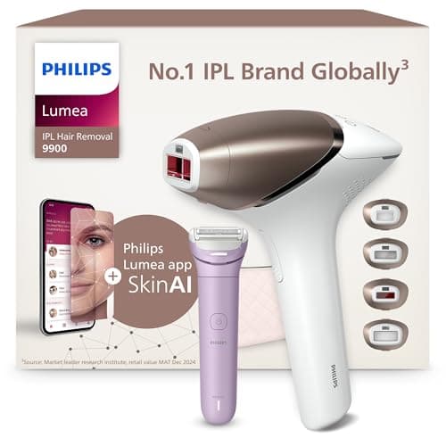 Image of Philips Lumea 9900 Series, IPL Hair Removal Device BRI951/01 Including Lady Shaver BRL149/00 - Laser Hair Removal Alternative, SenseIQ and SkinAI Technology, Corded & Cordless Use