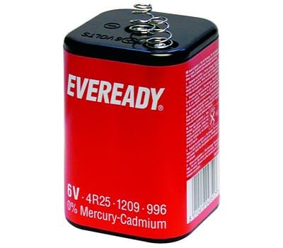 Image of 1x EVEREADY Lantern Batteries 996 (4R25 / 1209) 6v Electrical Products