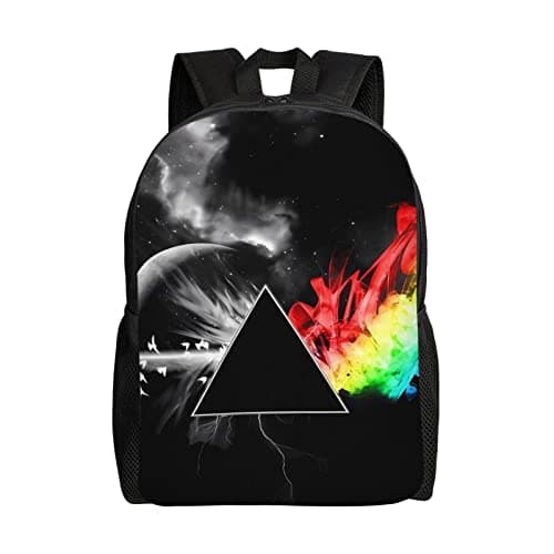 Image of EZKYZTLW Pink Rainbow Floyd Unisex Classic Backpack Hiking Bag Durable Travel Daypack Bookbag Suitable For Boys And Girls
