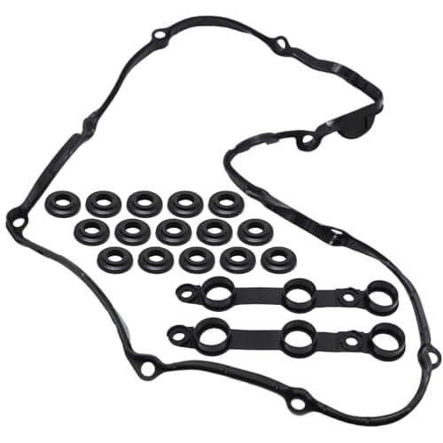Image of MospdyGear 11129070990 Rocker Cover Gasket Set, Engine Valve Cover Gasket Kit with 15 Grommet Seals, Replacement for BMW E46 E39 E38 E53 E36