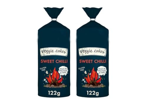 Image of Veggie Cakes Sweet Chilli Lentil and Green Pea Cakes, Gluten Free, High in Protein & Fibre, Vegan, 122g,Pack Of 2