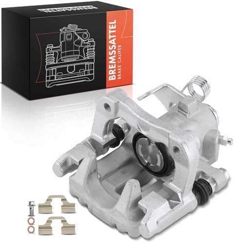 Image of Frankberg Brake Caliper Disc Brake Rear Left Cast Aluminium with Bracket (hole spacing 90mm) Compatible with Golf IV Polo Variant Octav.i.a I Ibiza II A3 TT Replace# 1J0615423