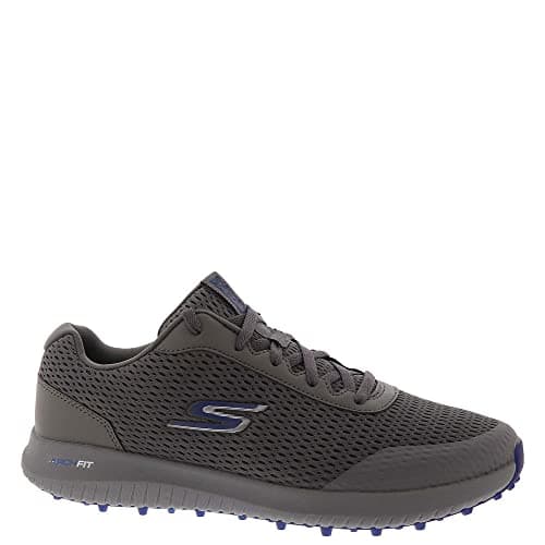 Image of Skechers Mens Shoe-GO Golf MAX 2 Fairway 3 Sneaker, Charcoal Textile/Navy Trim, 9 UK