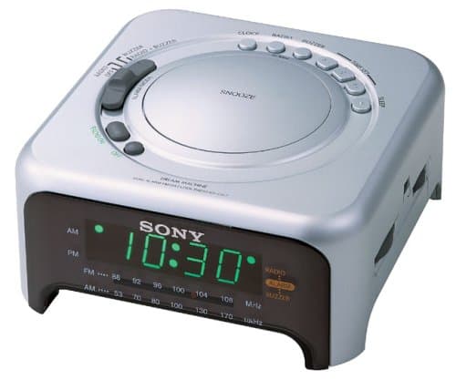 Image of Sony ICF-C317 Dream Machine FM/AM Clock Radio - Silver