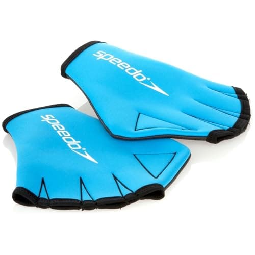 Image of Speedo Unisex-Adult Aqua Gloves Webbed Swimming Gloves | Resistance Training Training Aids, Blue, S