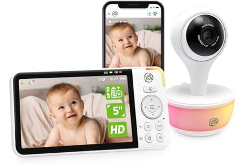 Image of LeapFrog Smart Wi-Fi Baby Monitor with 1080p FHD Camera, 5" HD Screen, Free App with Motion Video, Sound/Motion Detection and Notifications, Color Night Vision, Adaptive Colour Night Light | LF815HD