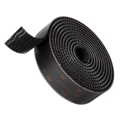 Image of 3M Dual Lock SJ3550A 25mm x 2.5m Black 1 Pack Reclosable Fastener Mounting Tape Interlocking Mushroom Shaped Strong Adhesive Hook Lock Sticky Tape for Indoor and Outdoor