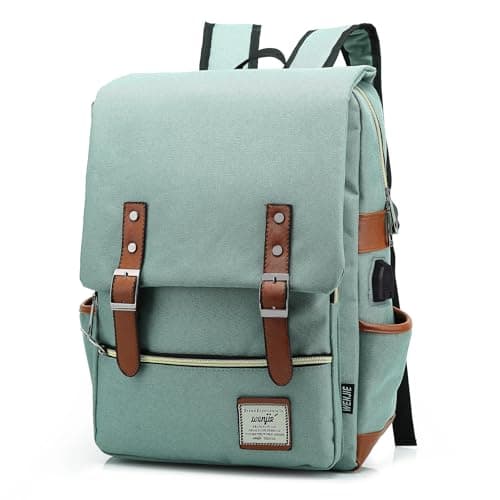 Image of HASAGEI Backpack Vintage Unisex Rucksack Daypack Casual School Travel Laptop Tablet Bags