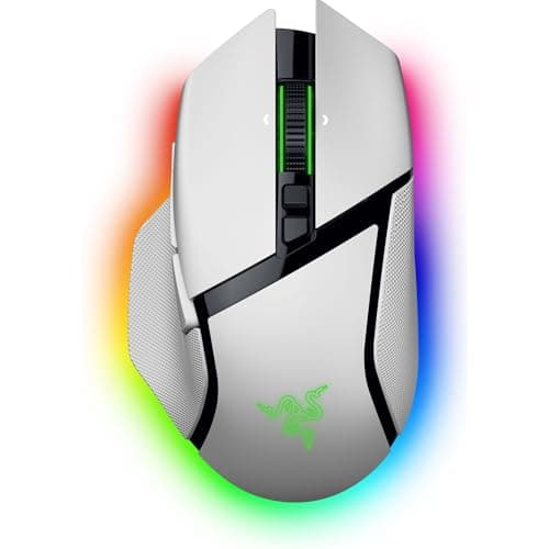 Image of Razer Basilisk V3 Pro 35K - Fully Customizable Wireless Ergonomic Gaming Mouse with Chroma RGB - 35K Optical Sensor (Configurable Tilt Wheel, 1K Hz Polling Rate, 13 Customizable Controls) White