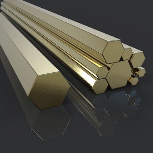 Image of JD Multi Metals - Brass Hexagon Bar CZ121 - All Diameters and Lengths, Brass, 6mm x 100mm