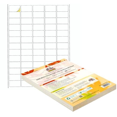 Image of Double Dragon, 100 Sheets Pack A4 Self Adhesive Address Labels Sticker Paper, 65 Labels Per Sheet, 38.1 x 21.2mm (6500 Labels)