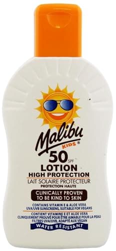 Image of Malibu Sun Kids SPF 50 Lotion, High Protection Sunscreen for Children, Moisturising Kids Sun Cream for Body, Water Resistant, 200ml