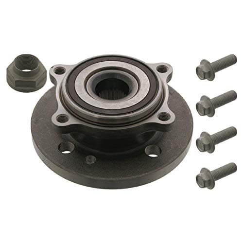 Image of febi bilstein 37107 Wheel Bearing Kit with wheel hub, axle nut and fastening screws, pack of one