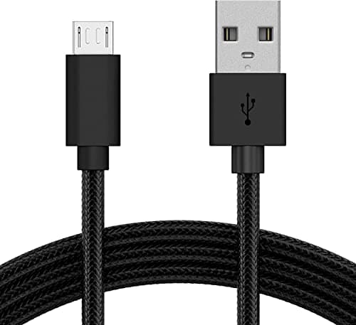 Image of KP TECHNOLOGY Fast Charging Cable for Alcatel 1B 2022 / Alcatel 1S 1SE 2020 / Alcatel 1S 2021 / Alcatel 3L 2021 2020 / Alcatel 1B 2020 / Alcatel 1V 1C / Alcatel 3X 2020 [3.3ft/1m] Micro USB (BLACK)