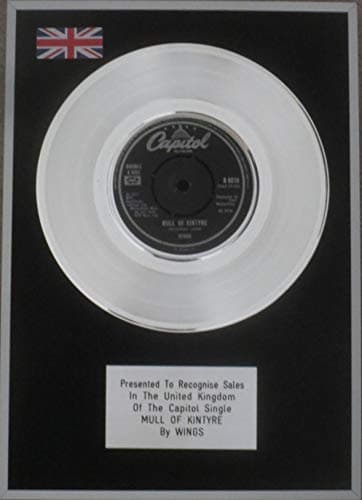 Image of UK Music Awards - WINGS (Paul McCartney) - 7" Platinum Disc - MULL OF KINTYRE