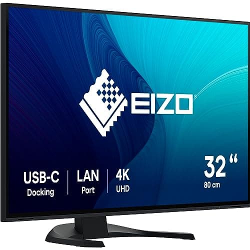 Image of EIZO FlexScan EV3240X-BK Monitor 80 cm (31.5") (USB-C (94 W PD), DisplayPort, HDMI, USB Hub, RJ-45 LAN, KVM Switch, 5ms Response Time, 3840 x 2160 (4K UHD)) Black