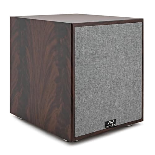 Image of AVCOM Active Subwoofer 10-inch Woofer with 300W Class D Amplifier for Living Room and Home Cinema Setups, Walnut