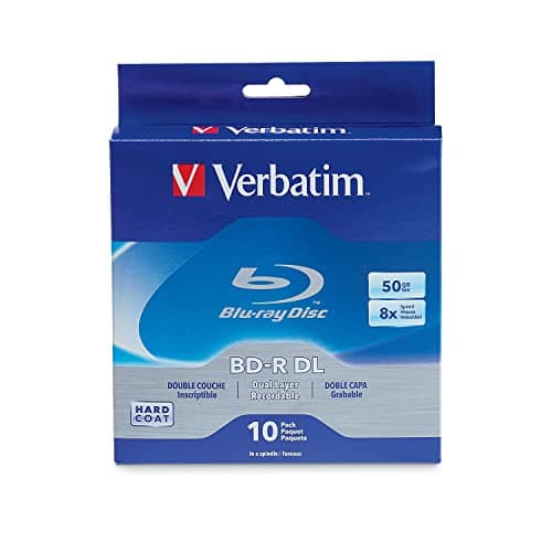 Image of Verbatim BD-R 50GB 8X Blu-ray Recordable Media Disc Double Layer- 10 Pack Spindle - 97335