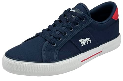 Image of Lonsdale Mens Stanwick Sneaker, Navy White Red, 9 UK