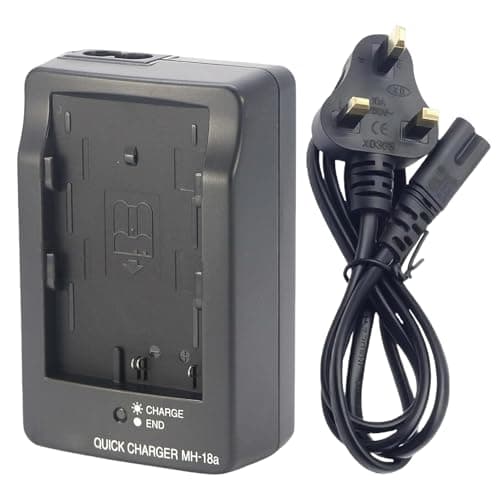 Image of MH-18a EN-EL3 EN-EL3e EN-EL3a Battery Charger Compatible with Nikon D50 D70 D70s D80 D90 D100 D200 D300 D300s D700 Digital SLR Cameras & 120cm AC Power Cord