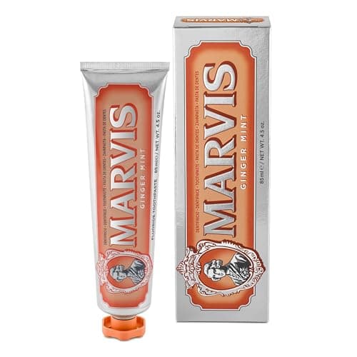 Image of Marvis Ginger and Mint Toothpaste, 85ml, Flavoured Toothpaste Helps Remove Plaque and Reduce Bacteria, Lasting Freshness