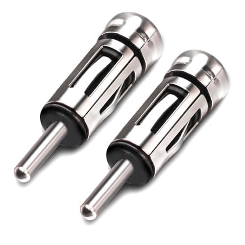 Image of TUOLNK Car Aerial Adapter - DIN Male to ISO Female Radio Aerial Antenna Adapter,Universal Vehicle Car Stereo Adapter,ISO Socket to DIN Plug Connector for Vehicle Car Audio Radio 2Pcs