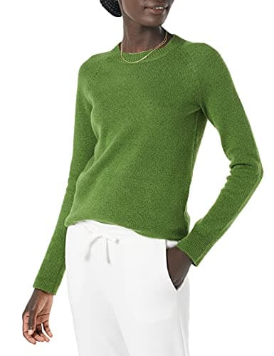 Image of Amazon Essentials Women's Classic-Fit Soft Touch Long-Sleeve Crewneck Sweater, Green, Medium