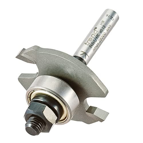 Image of Trend Professional Bearing Guided Biscuit Jointer Router Cutter, 1/4 Inch Shank, 4mm Cut Length, Biscuit Sizes No.0, 10 & 20, 342X1/4TC