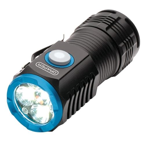 Image of Draper 24258 LED Rechargeable Pocket Torch, 3 x 8W, 1800 Lumens, USB-C Cable Supplied