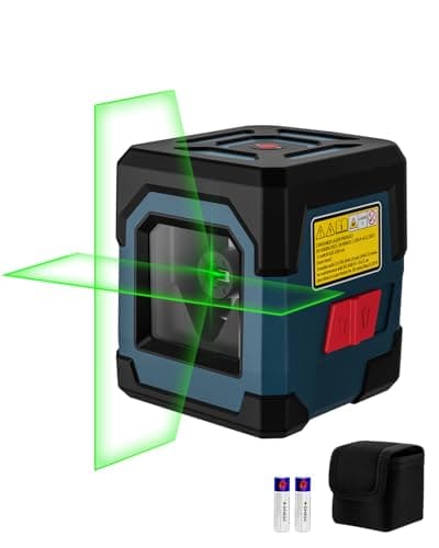 Image of Laser Level,RockSeed Green Cross Laser Level Horizontal and Vertical Line Rotatable 360 Degree Self Levelling Laser Level with Manual/Self-Leveling Mode Carrying Pouch,Battery Included