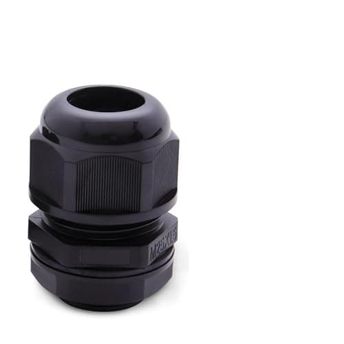 Image of Nylon Cable Glands, IP68 Nylon Cable Gland Connector Multicolor M12-M22 for 3-6.5mm 10 pcs(M12x1.5,Black)