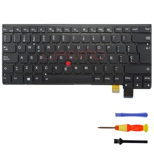 Image of Español/Spanish Layout Replacement Keyboard with Backlight,Trackpoint,Installation Tools for Lenovo Thinkpad T460s T470s