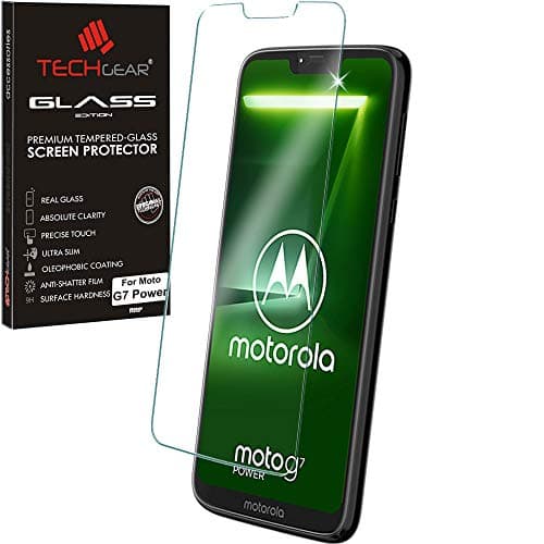 Image of TECHGEAR Moto G7 Power Screen Protector, GLASS Edition Genuine Tempered Glass Screen Protector Guard Cover Compatible with Motorola Moto G7 Power