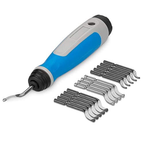 Image of ASelected Deburring Tool with Upgraded Handle and 15 Pieces Blades Set for Holes Steel Aluminum Plastic Metal Hard Materials