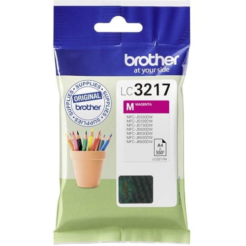 Image of Brother LC-3217M Inkjet Cartridge, Magenta, Single Pack, Standard Yield, Includes 1 x Inkjet Cartridge, Genuine Supplies