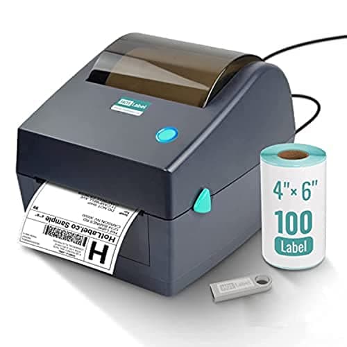 Image of HotLabel Thermal Printer, Shipping Label Printer, Desktop Thermal Label Printer 4x6, Label Printer Machine for Postage Address Compatible with Amazon, eBay, Etsy, Shopify Royal Mail UPS Evri DPD