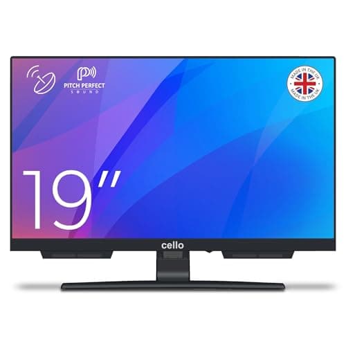 Image of Cello 19 inch LED TV C1924SH with Freeview & Satellite, Easy Setup Mains Powered, Non-Smart, USB Record from Live TV, Frameless Style, Pitch Perfect Sound, Made in the UK, Ideal for Small Spaces