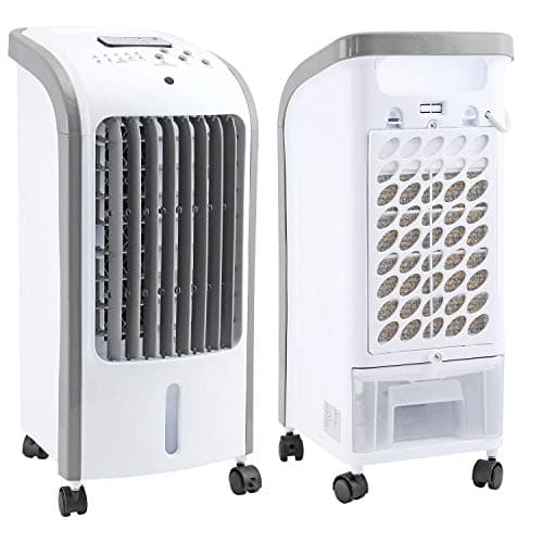 Image of Taylor & Brown 80W Portable Evaporative Air Cooler with Remote Control, 3 Fan Speeds, 7.5 Hour Timer and 4 Litre Water Tank & 2 Ice Boxes for Home or Office Use