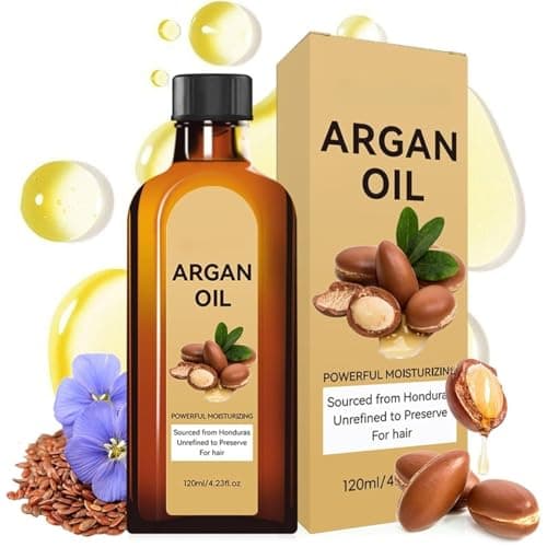 Image of Moroccan Argan Oil Hair Serum, Hair Treatment Serum, Intense Nourishment for Dry And Damaged Hair, Organic Hair Oil for Shine, Repair Serum for Frizzy & Damaged Hair (120ml, 1)