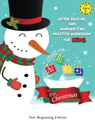 Image of ABC+ for Christmas: Letter Tracing and Handwriting Practice Workbook for Preschoolers, Pre-K, and Kids ages 3-6