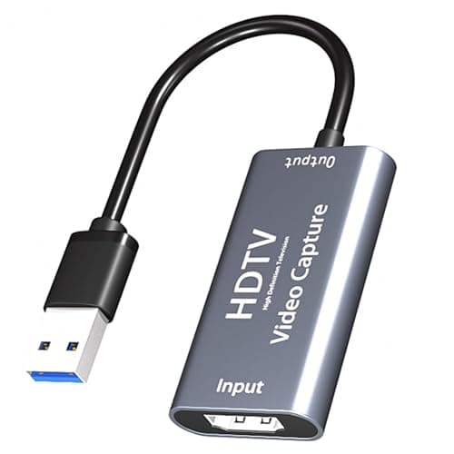 Image of Video Capture Card, 4K HDMI to USB 3.0 Capture Adapter, Full HD 1080p Video Recorder HDMI Video Capture Device for Gaming/Streaming/Online Teaching