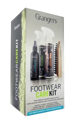 Image of Grangers Footwear Care Kit | Complete Eco-responsible Cleaning and Waterproofing for all Outdoor Footwear | Walking | Hiking | Waterproof Kit