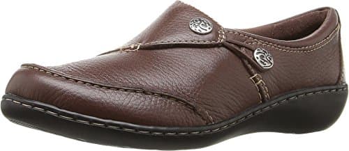 Image of Clarks Women's ashland Slip On Loafer, Redwood, 8.5 UK