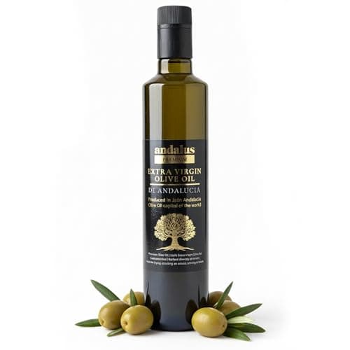 Image of Andalus High Polyphenol Extra Virgin Olive Oil - Ancient Roots, November Harvest, Premium Quality, Cold Pressed, Rich in Antioxidants, UK Lab Tested, 500ml Bottle, Authentic Spanish Taste