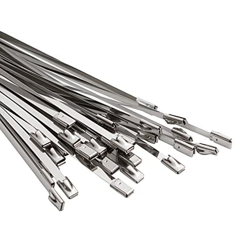 Image of OFFO Metal Zip Ties 4.6 * 300mm Premium Heavy Duty Stainless Steel Wire Multifunctional Locking Exhaust Wrap Flexible Durable 15 Pcs